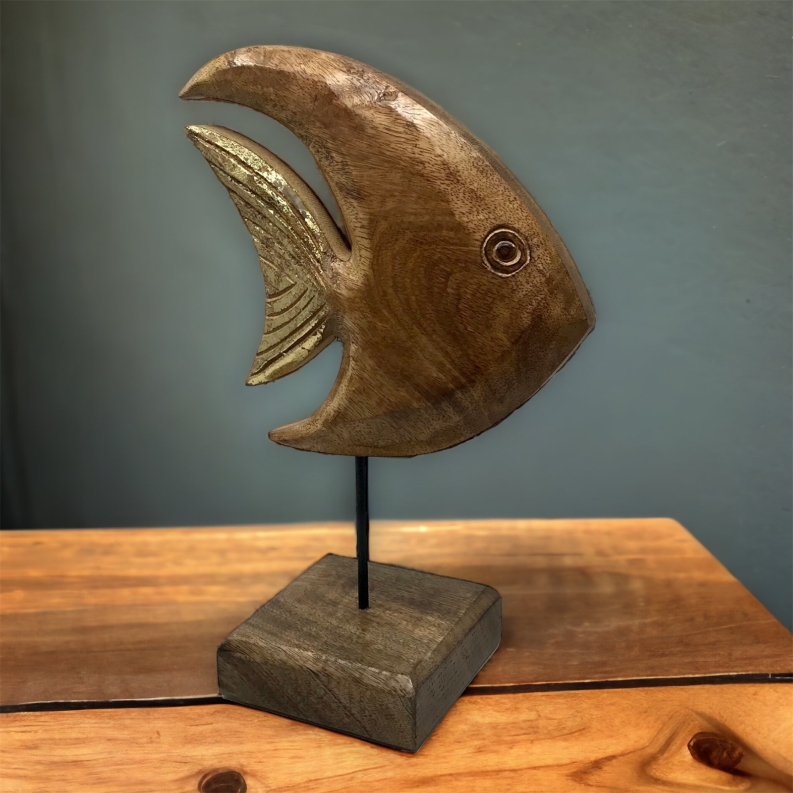 Agnes Angelfish on Stand-Gold Foil